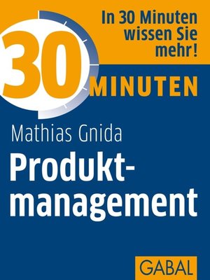 cover image of 30 Minuten Produktmanagement